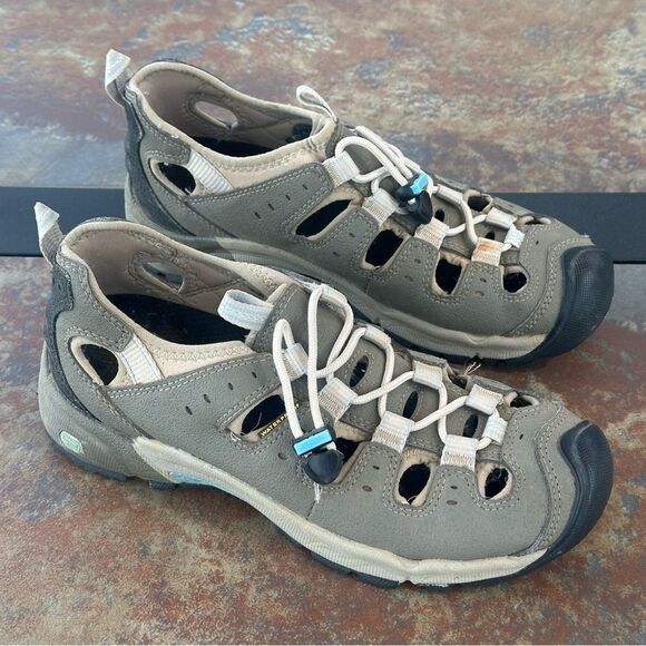 Keen Shoes - Keen Butte Hiking Fishermen Sandals Brindle Waterproof Tan 5237 BRAB Women Sz  9